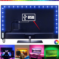 Multi Color Mood Light for TV, USB strip light with Bluetooth control capability