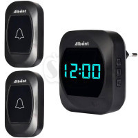 زنگ اخبار بیسیم دو شاستی صفحه نمایش دار مدل 2R195-BB مشکی