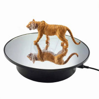 25cm 360 Degree Electric Large Rotating Mirror Turntable Surface Display Stand