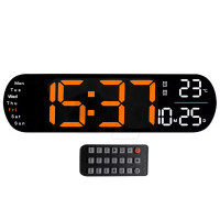 DS-5502 Orange Big Digits color screen Digital LED Wall Clock with Remote Control and temperature and Countdown Timer