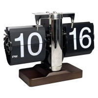 WQ-SB Model Rectangle Wooden Stand Desk Mechanical Retro Page Turning Scale shape Flip Clock