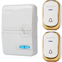 زنگ اخبار وایرلس باطریخور مدل CC13 سفید دو شستی