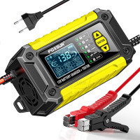 FOXSUR FTC-1206 Car Smart Battery Charger and 12V Battery Tester Analyzer-Yellow