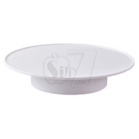 پایه ویترینی چرخشی گردون 25 سانتی رویه سفید