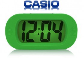 Casio E0712 Silicon Gel Digital LED Clock with Background Color light and Alarm