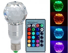 لامپ 16 رنگ کریستالی الماسی کنترل دار فوق کم مصرف 3 واتی