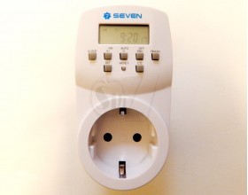 SEVEN Mini Programmable Digital Weekly Timer with 8 Buttons for Easy Operating