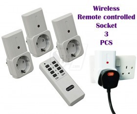 ASA LIVEGREEN 3 Pack Function Set switching Remote Controlled wireless Sockets