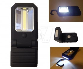 Powerful Magnetic 3W COB + 0.5W LED Work light Flashlight With Hook And Double Magnet