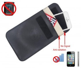 5.5 inch Medium Size PU Mobile Phone Signal Blocking Bag