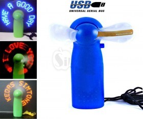 11 LED Portable LED MESSAGE FAN, with USB Port and PC software for make custom text