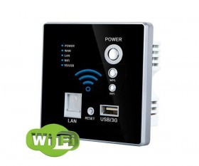 Smart wifi wall Socket with wireless 3G router ,1.5A Wan repeater ,AP 150mbps and 3G/USB/LAN port