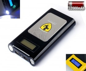 Ferrari X9 32000 mAh Dual USB Power Bank with LCD Display , LED Flashlight and Intelligent Digital Circuit