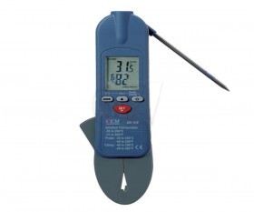 CEM IR-99 3-in-1 IR Thermometer with thermistor probe & clamp