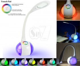 34 LED Swan Flexible Angles Desk Lamp with Multi Colored 3 Level Dimming Touch Sensitive Control 256 Colors Night Light