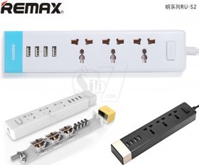 Remax Youth Version RU-S2 4 Ports USB Hub Charger and 3 EU Universal Plug