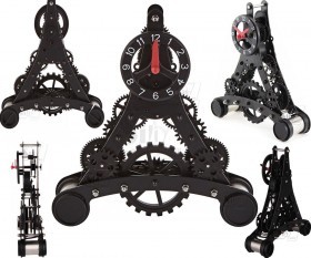 New Design Eiffel Tower Desktop Retro Gear Clock