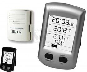 MEDEX E213302 WH0100 Thermometer with Indoor, Outdoor Wireless Temperature and Humidity Sensor