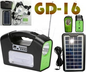 سیستم و پک روشنایی خورشیدی مدل GD-16