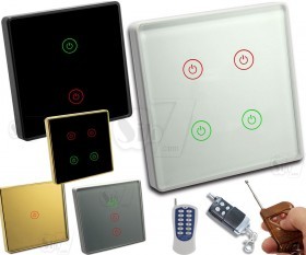 Intelligence Touch Wall Switch with Smart Two Way RF Remote Control Capability