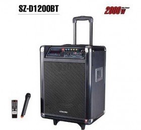 SZ-D1200BT CONCORD 2000w Portable Active Speakers with Wireless MIC , Bluetooth Connectivity and FM Radio