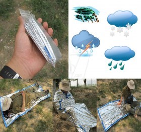 Reusable Waterproof Emergency Foil Sleeping Bag Outdoor Survival Hiking Camping