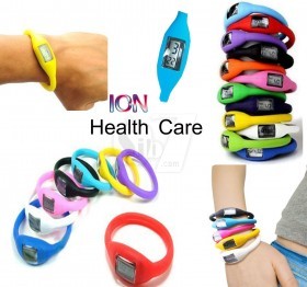 Negative ions Silicone Rubber Sport Watch