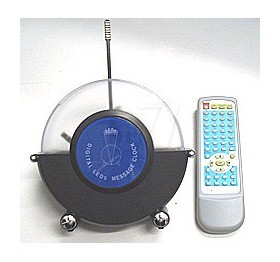 Remote Control Blue LEDs Message Clock