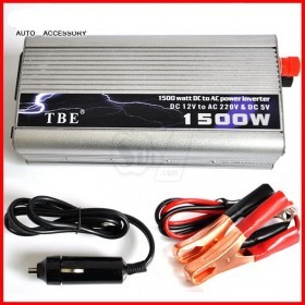 TBE 1500watt Modified Sine Wave Car Boat DC 12V to AC 220V& AC 5V USB Power Inverter Auto Adapter Charger TBE-1500W