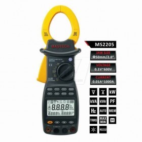MASTECH MS2205 Digital Power Clamp Meter Three Phase Harmonic Tester with RS232 Interface