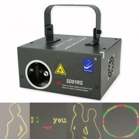 Seven Star - SD01RG Text and Animation Stage Lighting Projector Stage Laser Light Support TF card