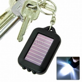 3 LED Solar powered flashlight keychain 