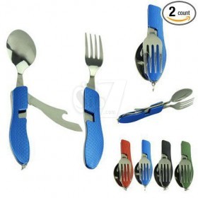  Multi Function detachable Spoon Fork Knife and Camping Tools