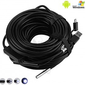 15M USB Endoscope Camera Inspection Waterproof with LED Lighting