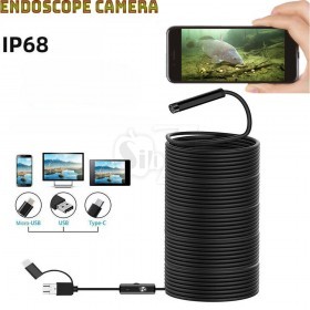 50M USB Endoscope Camera Flexible Inspection Waterproof with LED Lighting