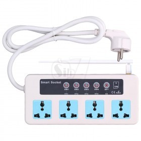 SC4-GSM-T Smart Socket with 4 Individually Controlled Smart Power Plug Outlets
