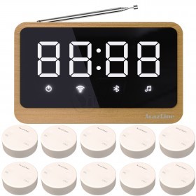 Callovo Wireless Nurse Call System Caregiver Pager with 10 Wireless Call Buttons
