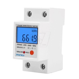 TAXNELE DDS665 Single Phase Din-Rail Energy Meter Digital kWh Voltage Current Wattmeter and Electric Meter