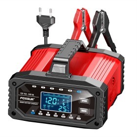 FOXSUR FAC-150 15A 12V And 24V 10-Stage Smart Battery Charger With Current Selectable