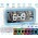 ساعت دیجیتالی طرح کاسیو مدل 906 دارای فریم چراغ خواب رنگارنگ، دیمر، آلارم، دماسنج، خروجی یواس بی