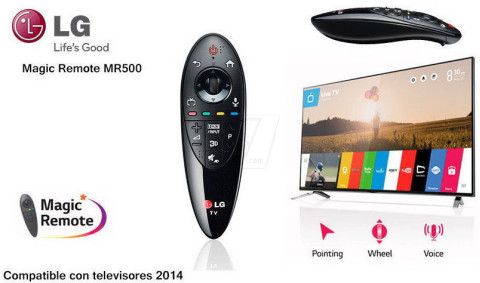 ریموت کنترل جادویی ال جی مدل 500 مخصوص تلویزیونهای هوشمند دارای میکروفون و اسکرولر ماوس