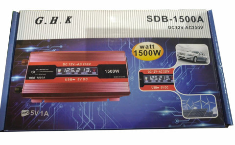 پاور اینورتر 1500 وات شبه سینوسی ghk با صفحه نمایش lcd