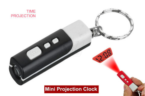WF-668 Digital Mini LCD Projection Clock with Keychain