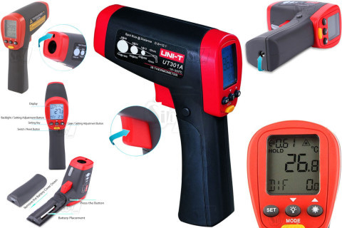 UNI-T UT301 Non-Contact Infrared Thermometer IR Temperature Tester with Laser Pointer