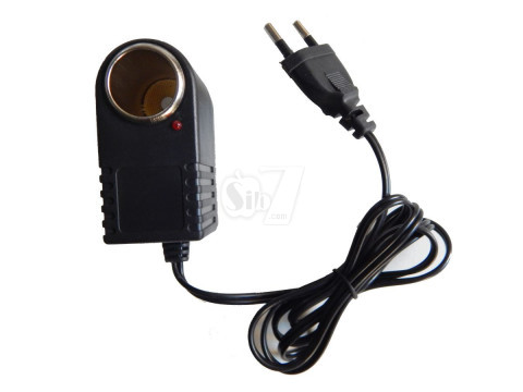 EU Plug 1000mA AC power Supply/ Quick Charger 220V AC to 12V  DC Car Cigarette Lighter Charger Inverter
