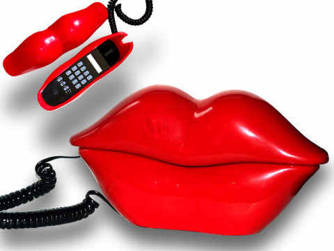 گوشی تلفن رومیزی فانتزی به شکل لب