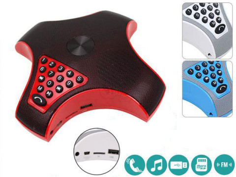 WS-1509BT Bluetooth Wireless Speaker with FM Radio, USB/TF Card Mp3 Player, Call Dialer Pad