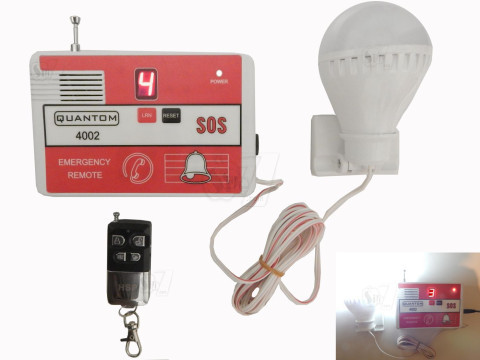 زنگ اخبار بیسیم چراغدار 4 کانال مدل 4002 با قابلیت نمایش شماره دکمه ریموت کنترل