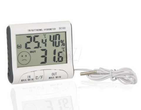 LCD Digital Series DC103 Indoor And Outdoor Digital Thermometer and Hygrometer