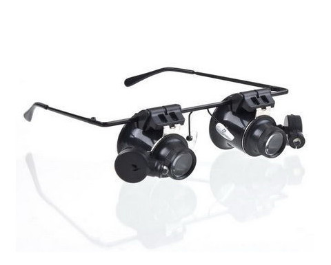 ذره بین عینکی چراغدار 3 لنز مدل آ9892 دوبل